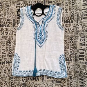 Solitaire sleeveless Tank top Boho blouse size s